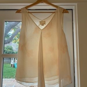 Floral sleeveless blouse